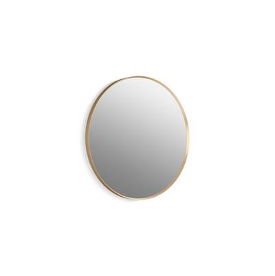 Essential 28'' round framed mirror - Moderne Brushed Gold