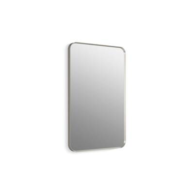 Essential 22'' x 34'' rectangular framed mirror - Brushed Nickel