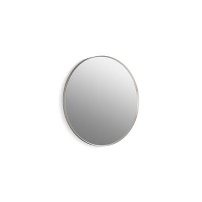 Essential 28'' round framed mirror - Brushed Nickel