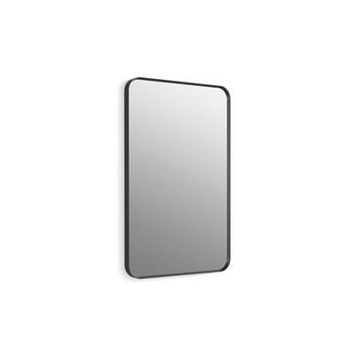 Essential 22'' x 34'' rectangular framed mirror - Matte Black