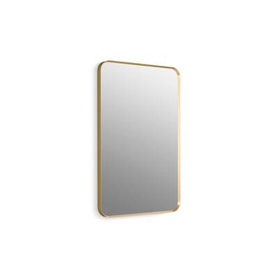 Essential 22'' x 34'' rectangular framed mirror - Moderne Brushed Gold