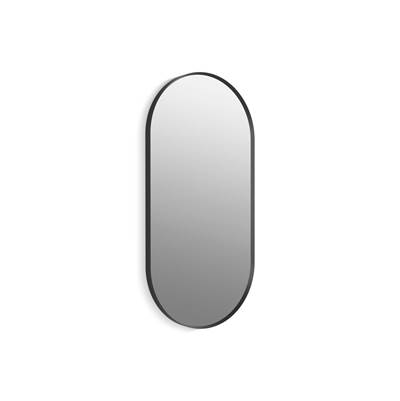 Essential 20'' x 40'' capsule framed mirror - Matte Black