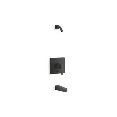 Kohler Honesty Rite-Temp bath and shower trim kit with push-button diverter, without showerhead - Matte Black