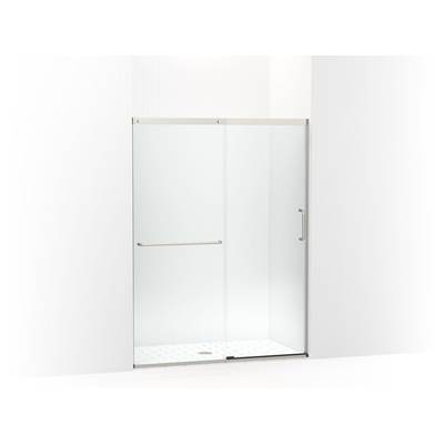 Elate Sliding shower door, 70-1/2'' H x 50-1/4 - 53-5/8'' W, with 1/4'' thick Crystal Clear glass - Matte Nickel