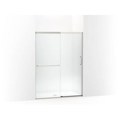 Elate Sliding shower door, 70-1/2'' H x 50-1/4 - 53-5/8'' W, with 1/4'' thick Frosted glass - Matte Nickel