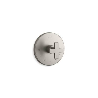Composed MasterShower temperature control valve trim with cross handle