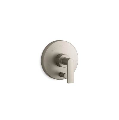 Composed Rite-Temp valve trim with push-button diverter and lever handle