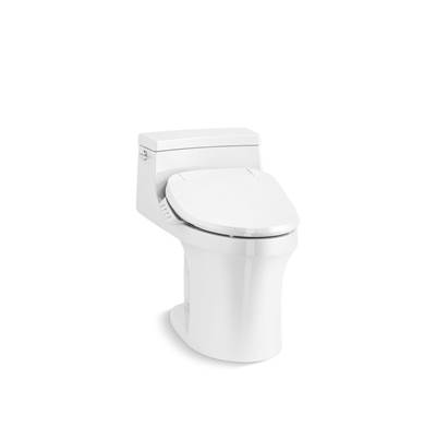 Kohler San Souci Hidden cord one-piece compact elongated toilet with concealed trapway, 1.28 gpf toilet - White