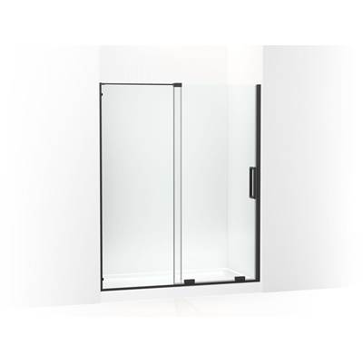 Echelon Sliding shower door, 71-3/4'' H x 55-3/4 - 59-3/4'' W, with 5/16'' thick Crystal Clear glass - Matte Black