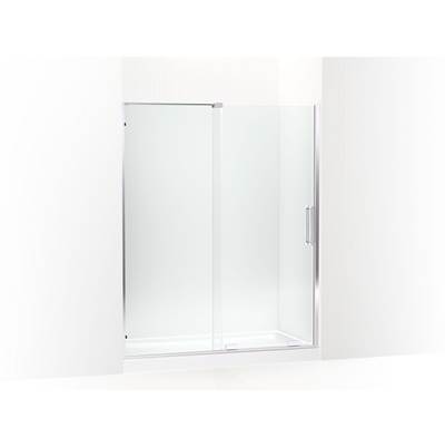 Echelon Sliding shower door, 71-3/4'' H x 55-3/4 - 59-3/4'' W, with 5/16'' thick Crystal Clear glass - Bright Polished Silver