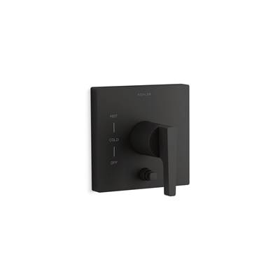 Kohler Honesty Rite-Temp valve trim with push-button diverter - Matte Black