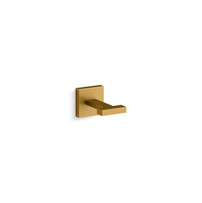 Kohler Square Robe hook - Vibrant Brushed Moderne Brass