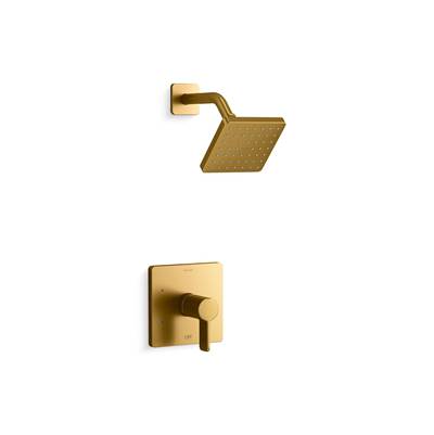 Kohler Parallel Rite-temp Shower Trim Kit, 2.5 Gpm - Vibrant Brushed Moderne Brass