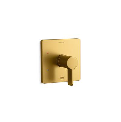 Kohler Parallel Rite-temp Shower Valve Trim - Vibrant Brushed Moderne Brass