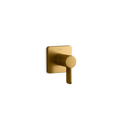 Kohler Parallel Transfer Valve Trim - Vibrant Brushed Moderne Brass