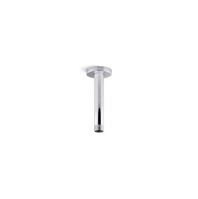 Kohler Statement 6'' ceiling-mount single-function rainhead arm and flange - Polished Chrome