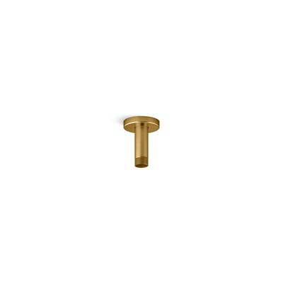 Kohler Statement 3'' ceiling-mount single-function rainhead arm and flange - Vibrant Brushed Moderne Brass