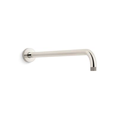 Kohler Statement 19'' wall-mount single-function rainhead arm and flange - Vibrant Polished Nickel