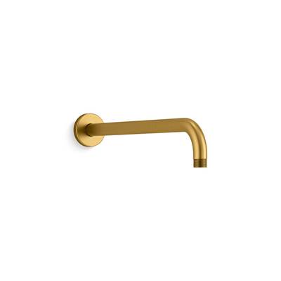 Kohler Statement 15-1/2'' wall-mount single-function rainhead arm and flange - Vibrant Brushed Moderne Brass