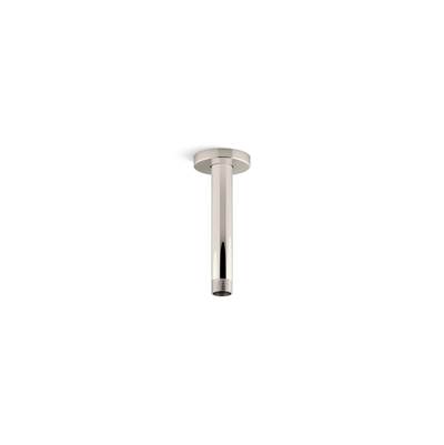 Kohler Statement 6'' ceiling-mount single-function rainhead arm and flange - Vibrant Polished Nickel