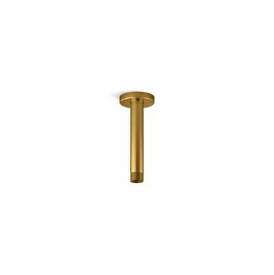 Kohler Statement 6'' ceiling-mount single-function rainhead arm and flange - Vibrant Brushed Moderne Brass