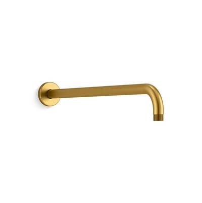 Kohler Statement 19'' wall-mount single-function rainhead arm and flange - Vibrant Brushed Moderne Brass