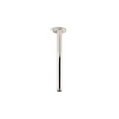 Kohler Statement 12'' ceiling-mount single-function rainhead arm and flange - Vibrant Polished Nickel