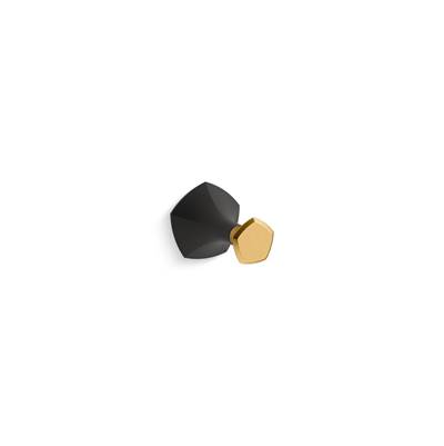 Kohler | Occasion | Robe Hook - Matte Black With Brushed Moderne Brass