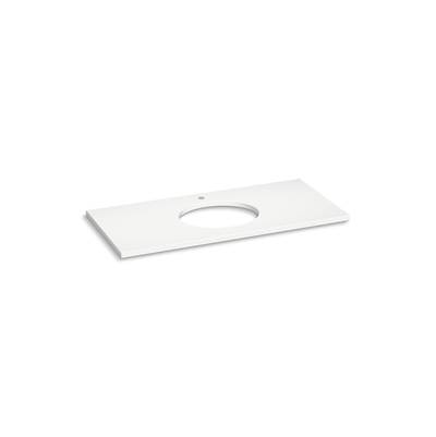 Silestone 49'' quartz vanity top with oval cutout