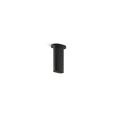 Kohler Statement 5'' ceiling-mount two-function rainhead arm and flange - Matte Black