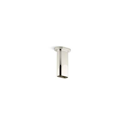Kohler Statement 5'' ceiling-mount two-function rainhead arm and flange - Vibrant Polished Nickel