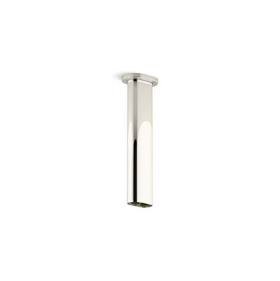 Kohler Statement 10'' ceiling-mount two-function rainhead arm and flange - Vibrant Polished Nickel