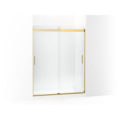 Kohler Levity Sliding Shower Door, 74'' H X 56-5/8 - 59-5/8'' W, with 1/4'' Thick Crystal Clear...