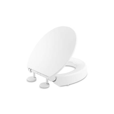 Kohler Hyten Elevated Quiet-CloseE round-front toilet seat - White
