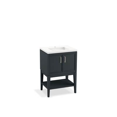 Kohler Winnow 24'' bathroom vanity cabinet with sink and quartz top - Slate Grey