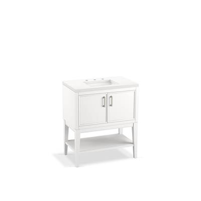 Kohler Winnow 30'' bathroom vanity cabinet with sink and quartz top - White