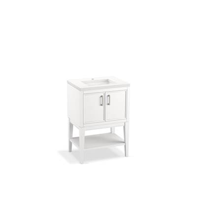 Kohler Winnow 24'' bathroom vanity cabinet with sink and quartz top - White