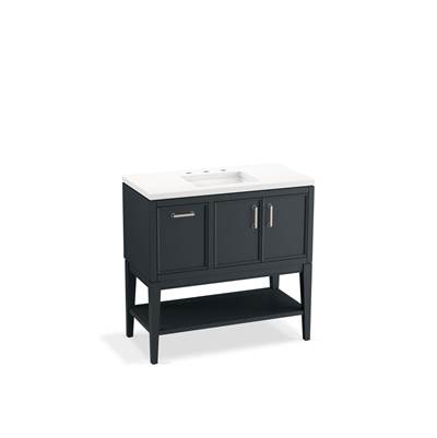 Kohler Winnow 36'' bathroom vanity cabinet with sink and quartz top - Slate Grey