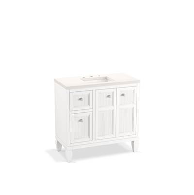 Hearthaven 36'' bathroom vanity cabinet with sink and quartz top