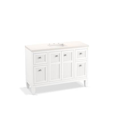 Hearthaven 48'' bathroom vanity cabinet with sink and quartz top