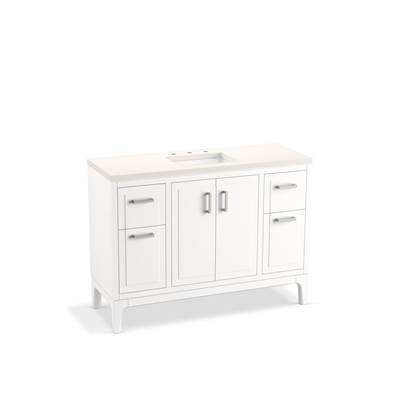 Seer 48'' bathroom vanity cabinet with sink and quartz top