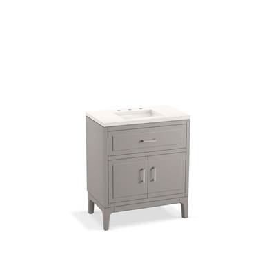 Kohler Seer 30'' bathroom vanity cabinet with sink and quartz top - Mohair Grey