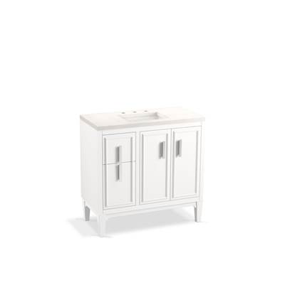 Southerk 36'' bathroom vanity cabinet with sink and quartz top