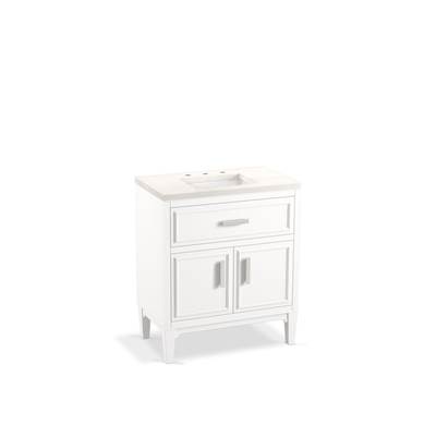 Southerk 30'' bathroom vanity cabinet with sink and quartz top