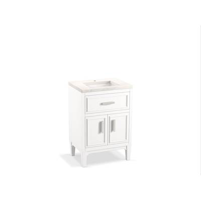 Southerk 24'' bathroom vanity cabinet with sink and quartz top
