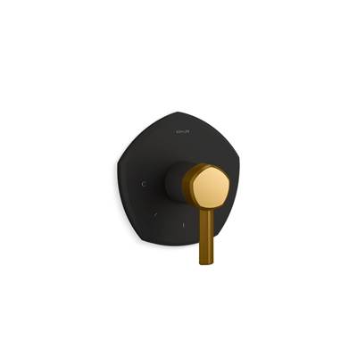 Kohler Occasion Mastershower Temperature Control Valve Trim with Lever Handle - Matte Black with...