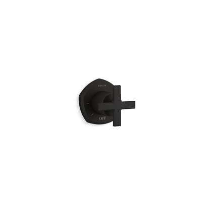 Kohler Occasion Mastershower Volume Control Valve Trim with Cross Handle - Matte Black
