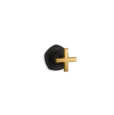 Kohler Occasion Mastershower Transfer Valve Trim with Cross Handle - Matte Black with Brushed...