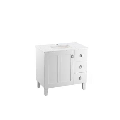 36'' bathroom vanity cabinet with sink and quartz top