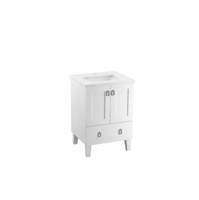 24'' bathroom vanity cabinet with sink and quartz top